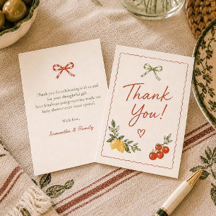 Ciao Baby Italian Market Baby Shower  Thank You Card