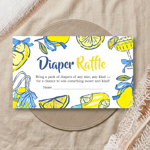 Ciao Baby Lemon Baby Shower Diaper Raffle Enclosure Card