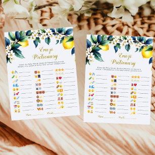 Ciao Baby Lemon Baby Shower Emoji Pictionary Game