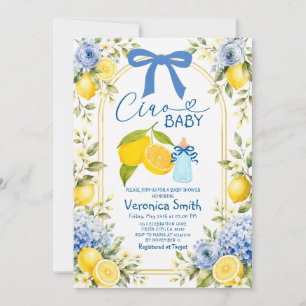 Ciao Baby Lemon Baby Shower Invitation