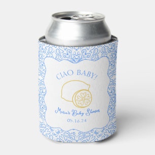 Ciao Baby! Lemon Blue Italian Baby Shower Can Cooler