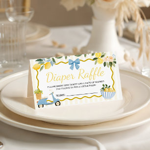 Ciao Baby Lemon Diaper Raffle Tickets Enclosure Card