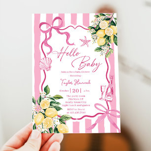 Ciao Baby Lemon Italian Amalfi Girls Baby Shower Invitation