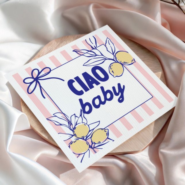 CIAO BABY Lemon Mediterranean Amalfi Napkin (Creator Uploaded)