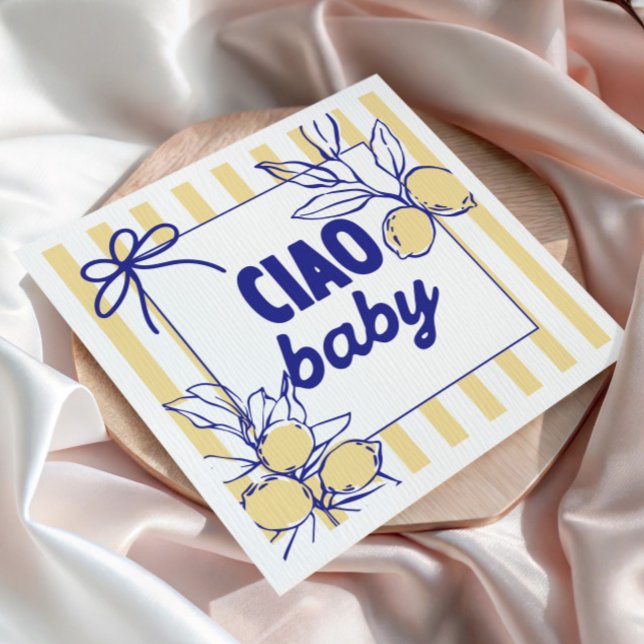 CIAO BABY Lemon Mediterranean Amalfi Napkin (Creator Uploaded)