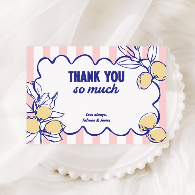 CIAO BABY Lemon Mediterranean Amalfi Thank You Card (Creator Uploaded)