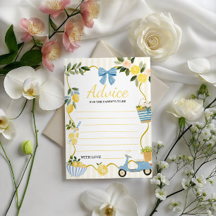 Ciao Baby Lemon Shower Advice Card