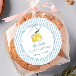 Ciao Baby Lemon Themes Baby Shower  Classic Round Sticker