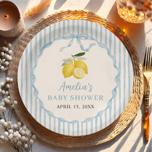Ciao Baby Lemon Themes Baby Shower Paper Plate
