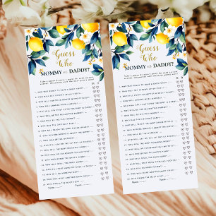 Ciao Baby Lemon Wreath Guess Who Mommy or Daddy 