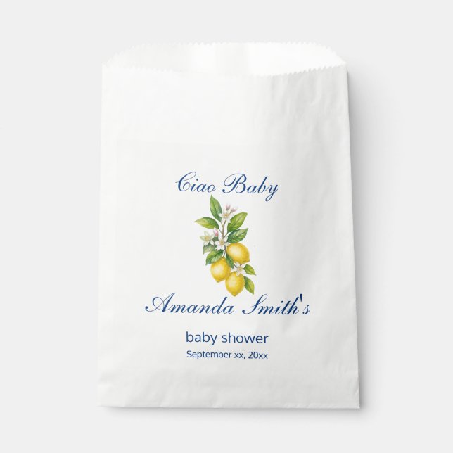 Ciao Baby Shower Favour Bags (Front)