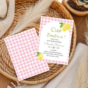 Ciao bambina Italian Lemon Citrus Baby Shower Invitation