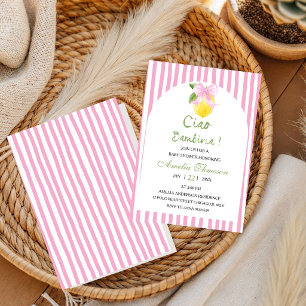 Ciao bambina Italian Lemon Citrus Baby Shower Invitation