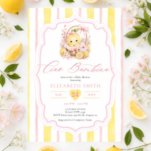 Ciao Bambina Lemons Baby Girl Shower Invitation