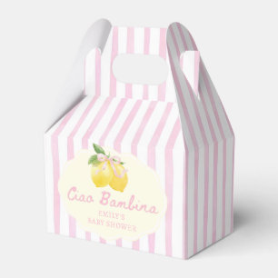 Ciao Bambina Yellow Lemon Baby Shower Favour Box