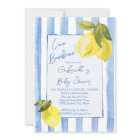Ciao Bambino blue stripes lemons baby shower