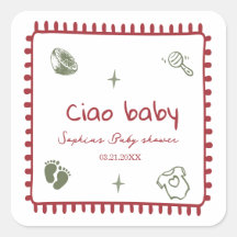 ciao bambino doodle baby pregnancy sticker