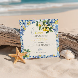 Ciao Bambino greek lemon baby shower Invitation