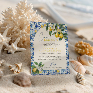 Ciao Bambino greek lemon baby shower Invitation