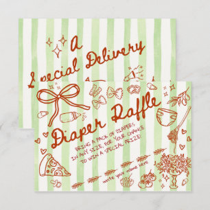 Ciao Bambino Green - Diaper Raffle Enclosure Card