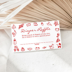 Ciao Bambino Italian Baby Shower Diaper Raffle Enclosure Card