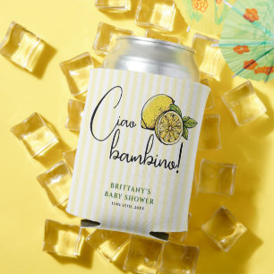Ciao Bambino Lemon Italian Summer Baby Shower Can Cooler