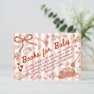 Ciao Bambino Red - Books for Baby Enclosure Card