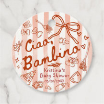 Ciao Bambino Red/Red Favour Tags
