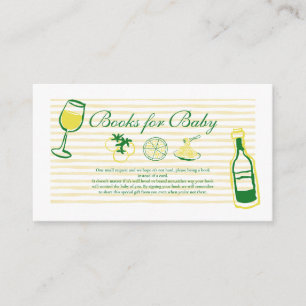 Ciao Bambino Yellow Stripe Baby Shower Enclosure Card