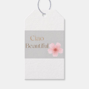 Ciao Beautiful, Elegant Floral Gift  Tags