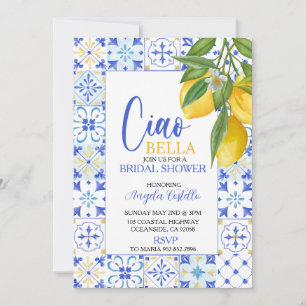 Ciao Bella Amalfi Coast Lemon bridal shower Invitation