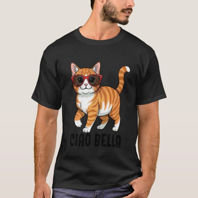 Ciao Bella Cat T-Shirt (Front)