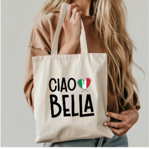 Ciao Bella– Cute Italy Heart Tote Bag
