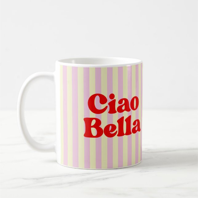 Ciao Bella Elegant Script Coffee Mug (Left)