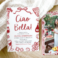 Ciao Bella Hand Drawn Italian Pizza Bridal Shower