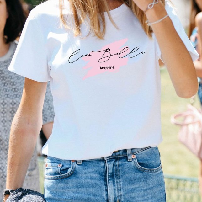 Ciao Bella Italian Brush Stroke Name  T-Shirt (Creator Uploaded)