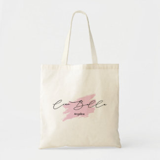 Ciao Bella Italian Brush Stroke Name Tote Bag