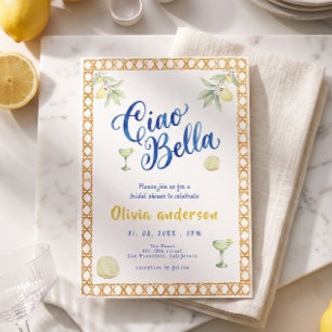 Ciao Bella lemon Citrus Italian Bridal Shower Invitation