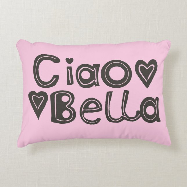 Ciao Bella Light Pink Accent Pillow (Front)
