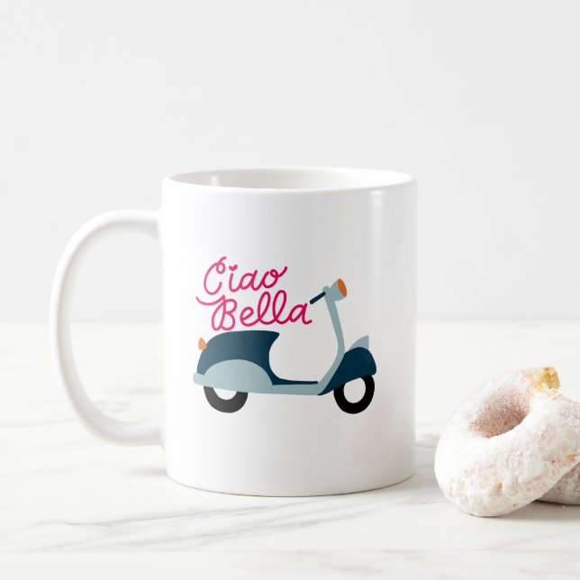 Ciao Bella Scooter Vespa Mug (With Donut)