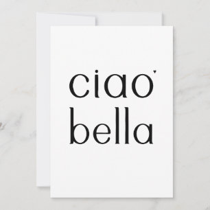 Ciao bella - valentine typography card