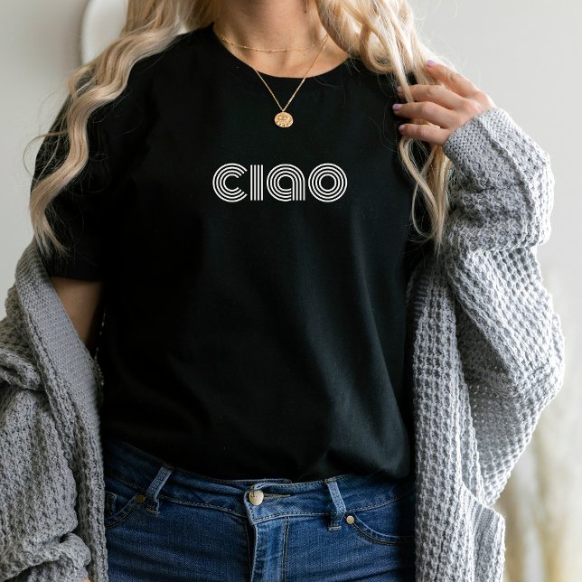 Ciao | Cool Modern Italian Typography T-Shirt (Creator Uploaded)