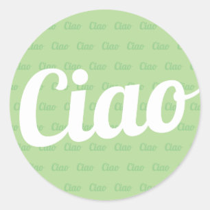 Ciao greeting classic round sticker