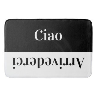 Ciao   - greetings in Italian Bath Mat