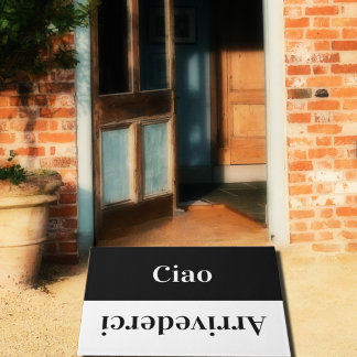 Ciao   - greetings in Italian Doormat
