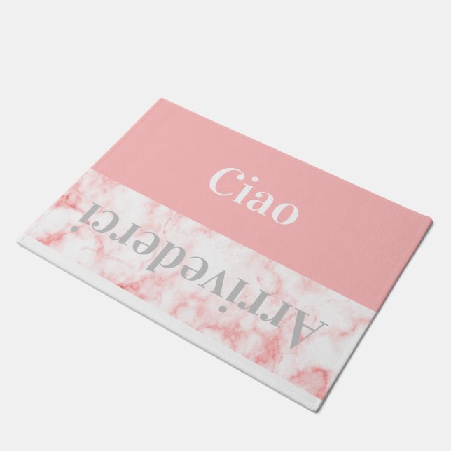 Ciao   - greetings in Italian Doormat (Angled)