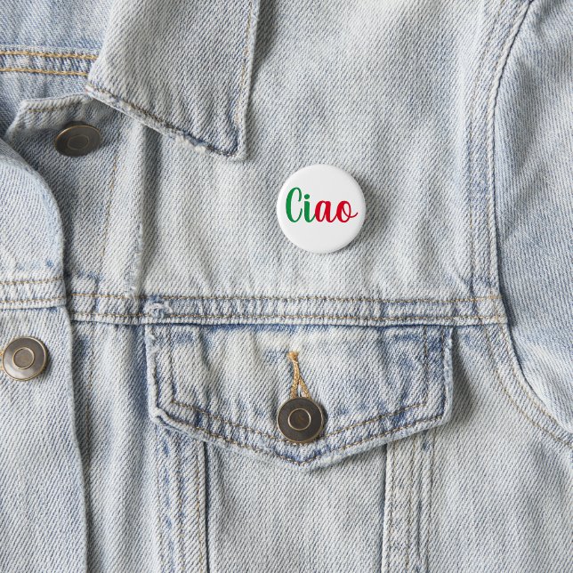 Ciao - handwritten greeting in Italian 3 Cm Round Badge (In Situ)
