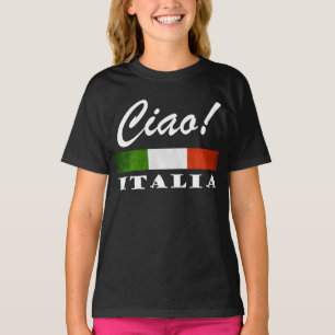 Ciao! Italia Tricolore Green White Red Italy Flag T-Shirt
