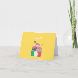 Ciao, Italian language greeting Card
