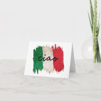 Ciao, Italian language greeting   Card
